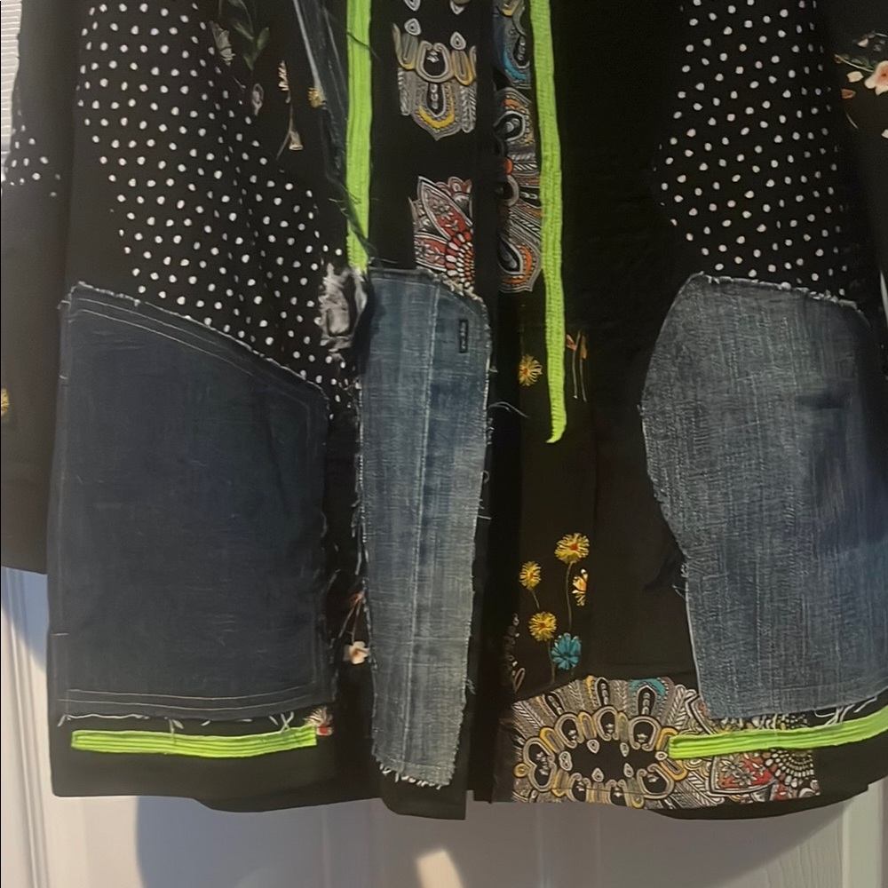 Ela Black Patchwork Jacket - image 4